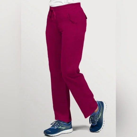 Women’s scrubs, Willow Brook Bella Pull On Cargo Pant, red wine color. Size S - Picture 3 of 6